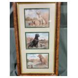 Ducks and Labradors print framed and mated 13 1/4
