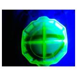 Vintage uranium glass relish dish 7 .5 inch
