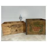 Canada Dry & other wooden crate