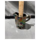 Indiana Glass Harvest Blue Carnival Glass pitcher