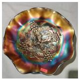 Northwood Amethyst Concord Grape Vine Candy Dish