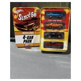 Hot Wheels Muscle Cars 4 Pack & 30 years Pin
