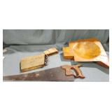 Antique stanley hand drill bit set w wood box