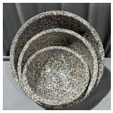 (3) Brook Park Confetti Speckled Nesting Bowls