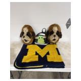 U of M Throw Blanket, Dog Face Slippers, Baby