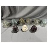 (3) Ceramic Insulators & (6) Glass Insulators