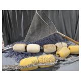 Pieces of Fishing Net with Floats, Smelt Dipping