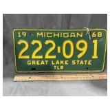 1968 Michigan Trailer Plate