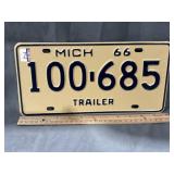 1966 Michigan Trailer Plate