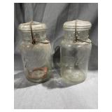(2) Ball Ideal Quart Jars w/ Lids July 14, 1908