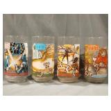 (4) 1983 Star Wars Coca-Cola Collector Tumblers