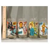 (4) 1980 Star Wars Coca-Cola Collector Tumblers