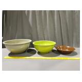 (3) Texas Ware Solid Color Mixing Bowls