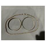 .925 Sterling Silver (2) Bracelets, (1) Choke