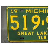 1968 Michigan Trailer Plate