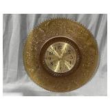 16" Tiara Amber Glass Wall Clock