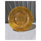 Tiara Amber Glass Serving Platter