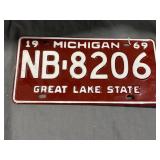1969 Michigan License Plate