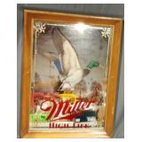 Miller High Life Mirror Sign -Mallard Duck