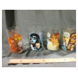 (4) 1977 Coca-Cola Star Wars Collector Tumblers