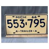 1966 Michigan Trailer Plate