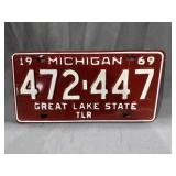 1969 Michigan License Trailer Plate -New