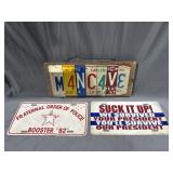 ï¿½Man Caveï¿½ License Plate Sign, 2 Decor Plates