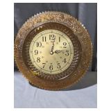 12" Tiara Amber Glass WallClock