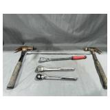 (2) craftsman ratchets (1) ICON swivel head