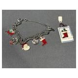 Montel .925 Silver Christmas Bracelet & Charm