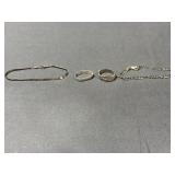 .925 Sterling Silver Jewelry; 2 Rings, 2 Bracelets
