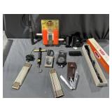 Outdoorsman lot fish scales, multi tool, rifle