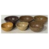 (6) Unmarked Confetti Mixing Bowls