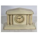 Par-a-Lux Celluloid Grecian Pillar Mantle Clock