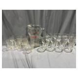(15)Coca-Cola Glasses With Pitcher