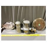 Vintage pewter salt and pepper shakers pewter