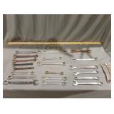 Mixed metric and standard wrenches crescent, drop