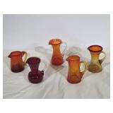 Amberina & Red Pilgrim Crackle Glass Miniature