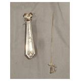 Antique Sterling silver sword pin 6 in long 4.71