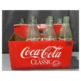 Coca-Cola 8 pack carrier 7 Half liter glass