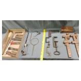 Carpenters Tools; C-clamps, Wrenches & More