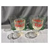 Green Tumblers & Goblet-Style Coca- Cola Glasses