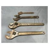 (4) Adjustable Wrenches