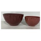 (2) Boonton Pink/Purple Mixing Bowls