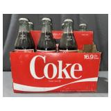 Coca-Cola 16.9Oz 8 pack carrier w/ (7) glass