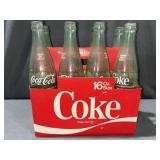 8 pack coca-Cola 16Oz glass bottles& carrier