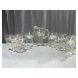 Clear Enjoy Coke-cola pitcher, glasses & mugs