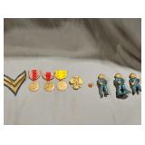 Military medals patches and vintage military