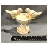 Cast iron two birds and a bird bath