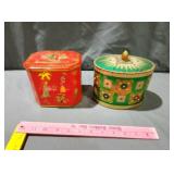 Vintage festive baret ware tins